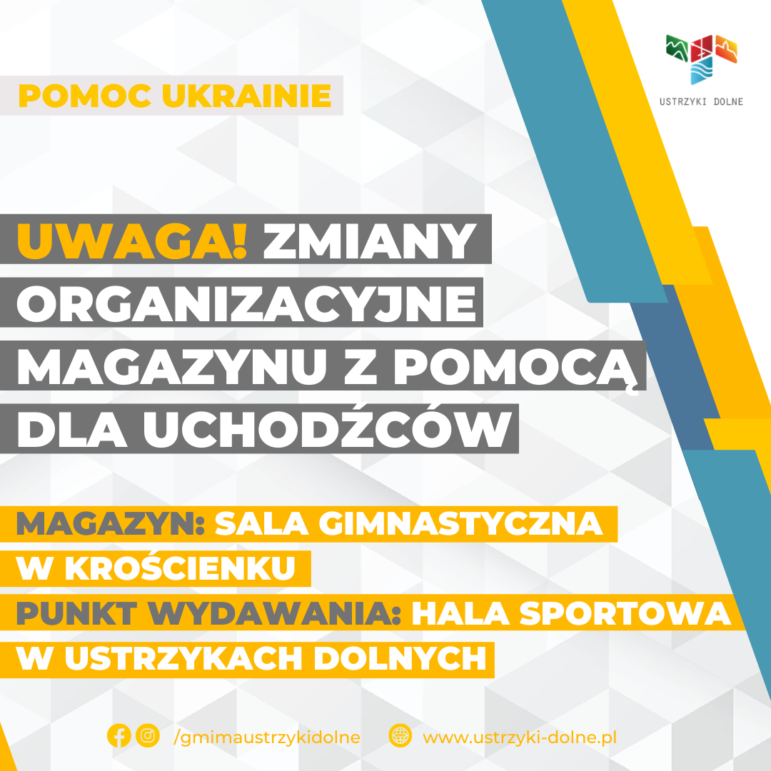 Ważne informacje w sprawie magazynów pomocy dla uchodźców z Ukrainy